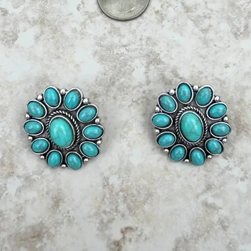Turquoise Burst Earrings