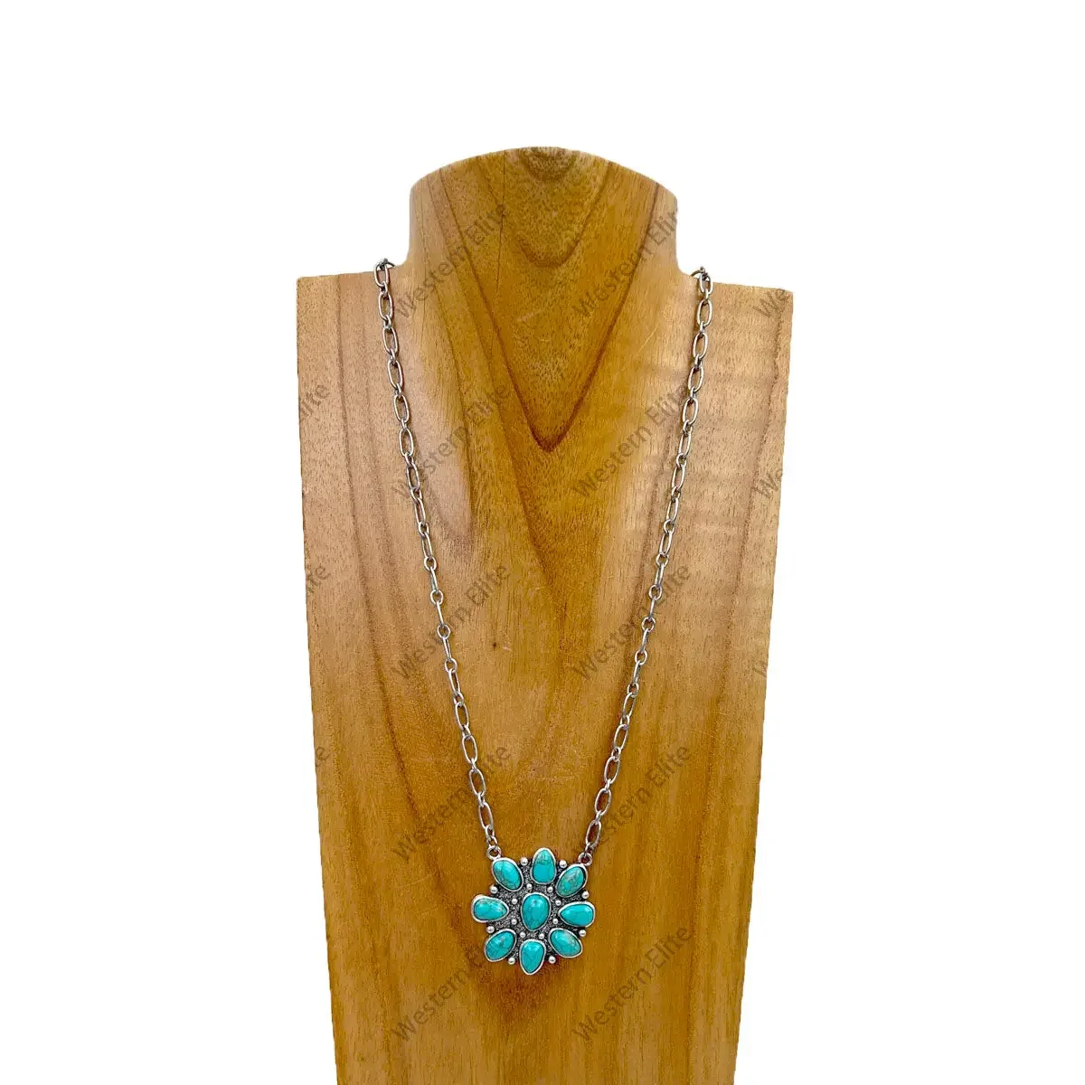 Exquisite Turquoise Flower Necklace