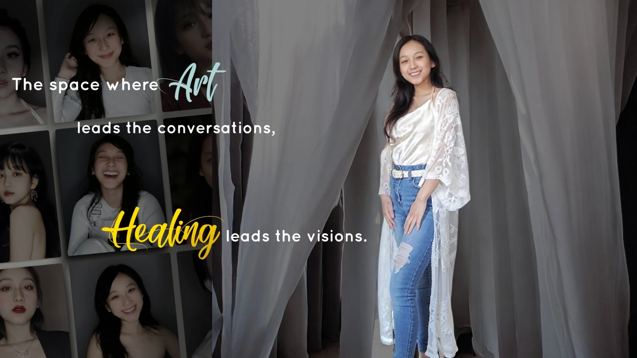 The space where Art leads the conversations, Healing leads the visions.