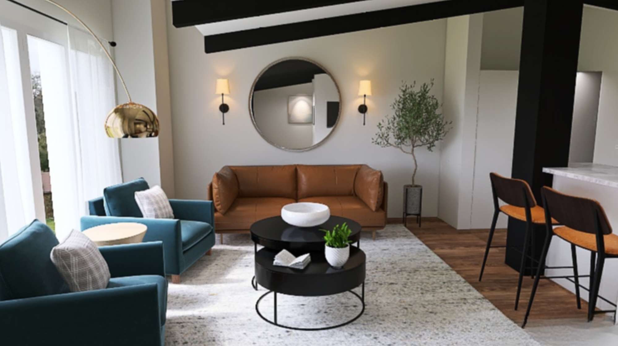 3D Render Centennial Living Room