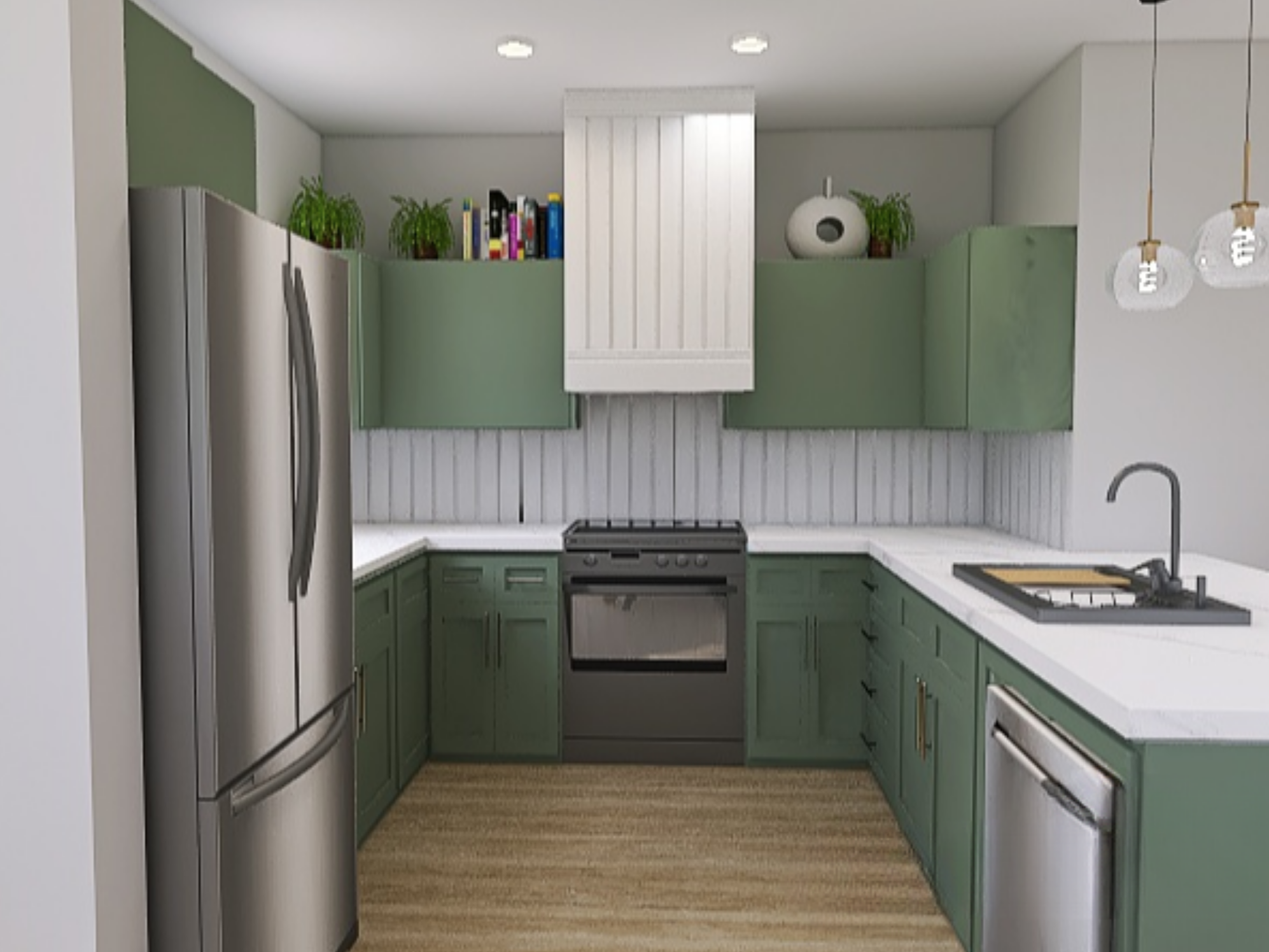 Colorado Kitchen 3D Rendering