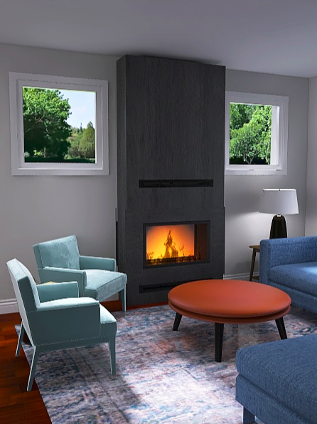 3D Render Denver Living Room