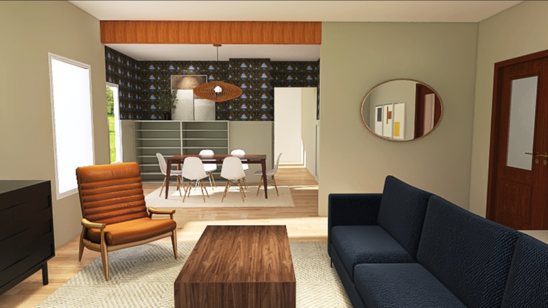 3D Render Midcentury Upgrade