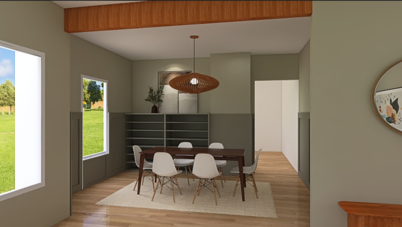 3D Render Dining Room