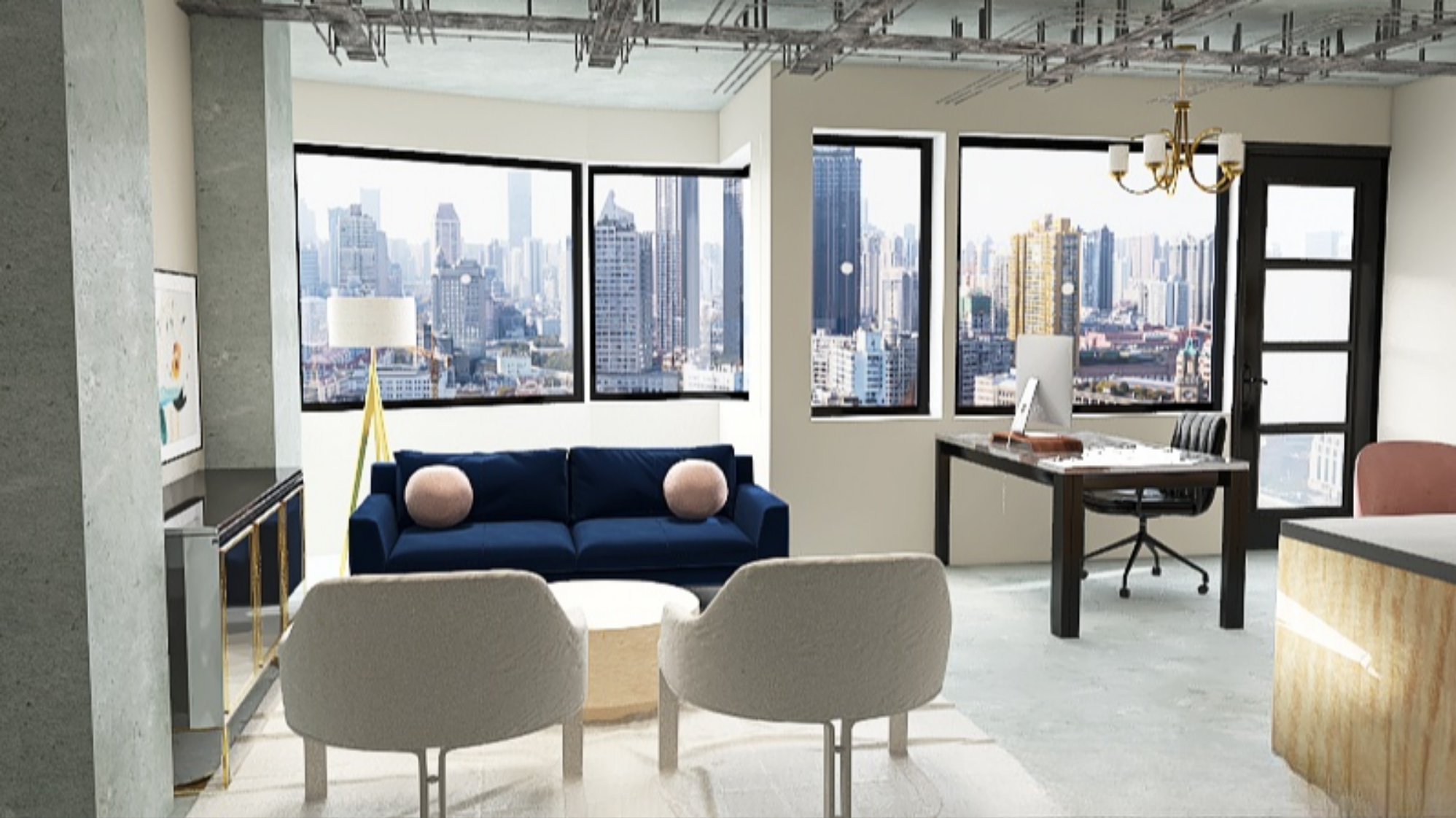 Downtown Denver Loft 3D Render