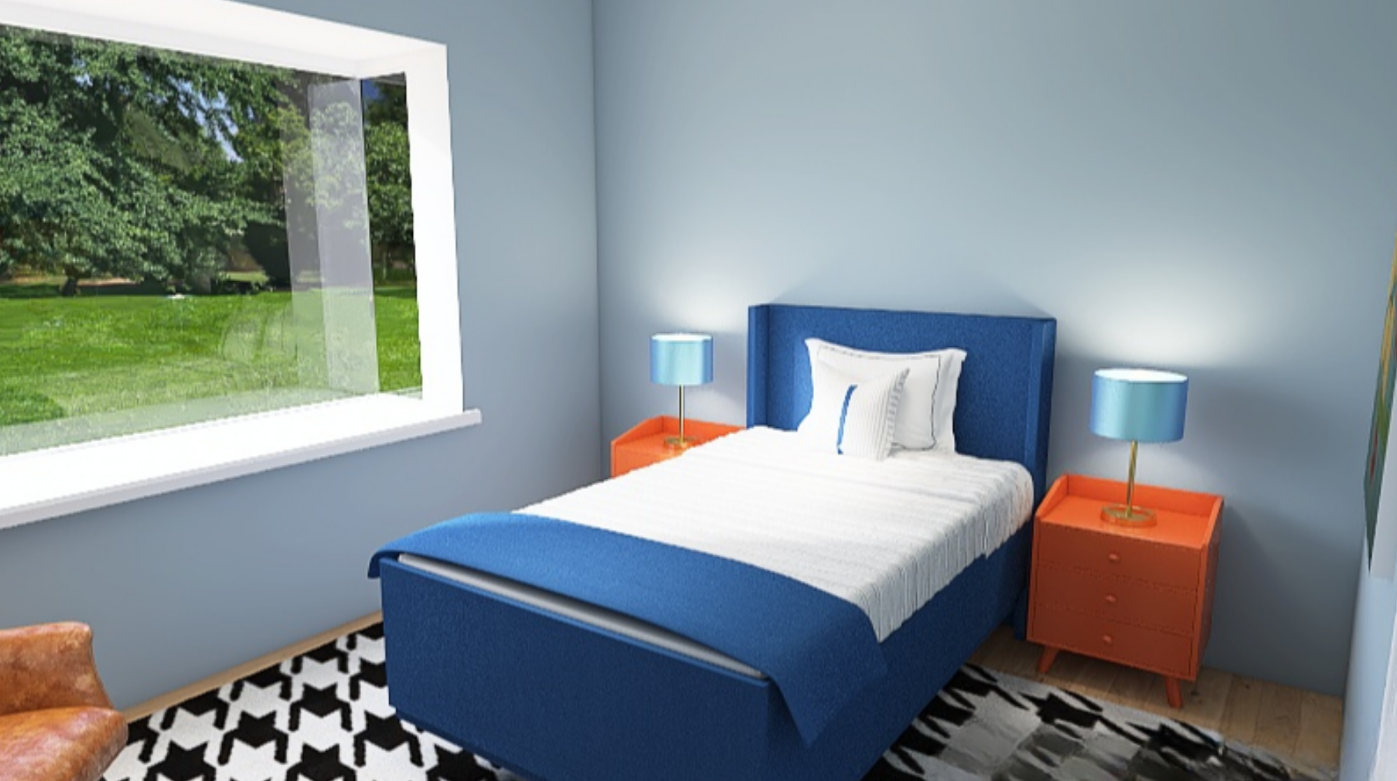 3D Render Boy Bedroom