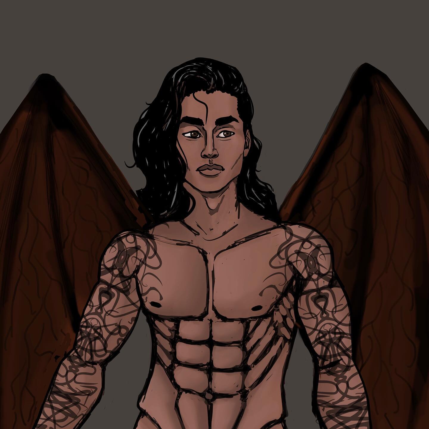 Baby bat boy in honor of finishing #acourtofsilverflames !! I don&rsquo;t do a lot of fan art but I adore Nesta and Cassian so be prepped for more. Reference/head canon = @_arvinsroom 
#nessian #cassian #acotar #acourtofthornsandroses #acourtofmistan