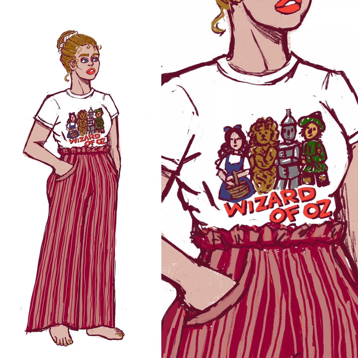 Outfit of the day featuring very cute versions of wizard of oz characters 
#sketch #digitalart #digitaldrawing #digitalartist #ootd #outfit #outfitoftheday #fashion #wizardofoz #wfh