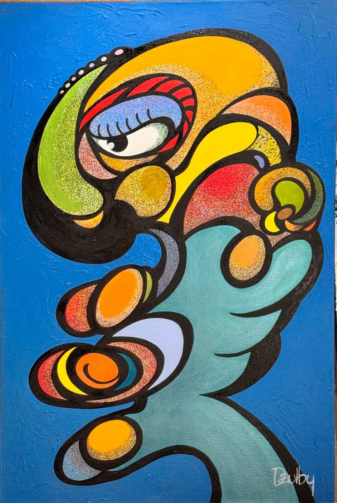 unusual colourful abstract portraits
