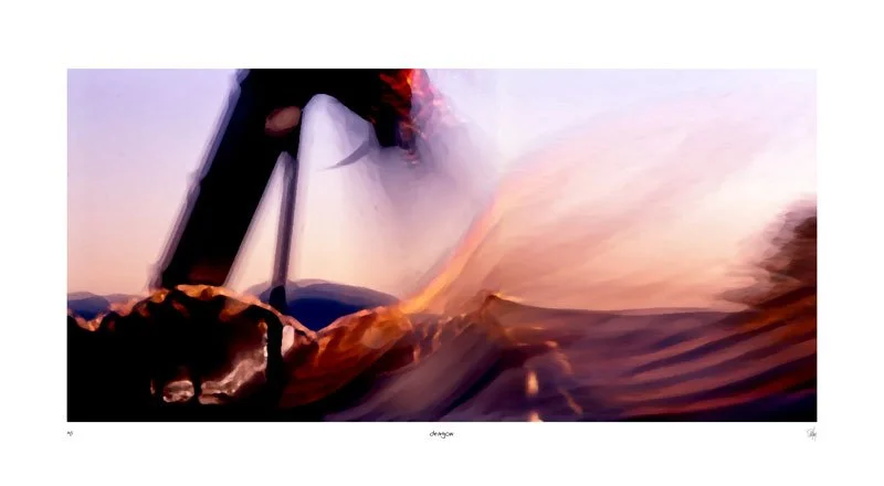 dragon like image blowing fire digital print on paper