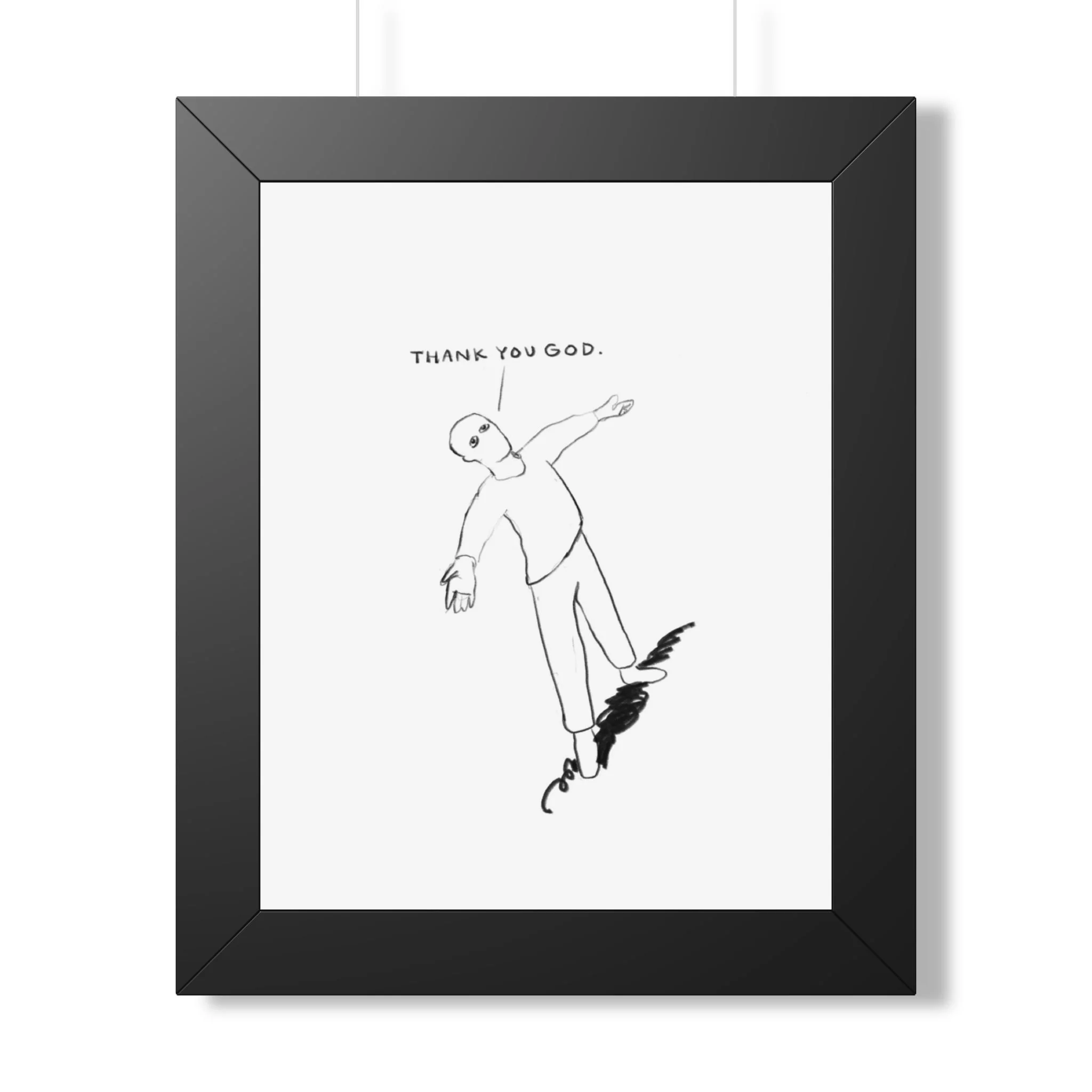 "Thank You God" Framed Poster