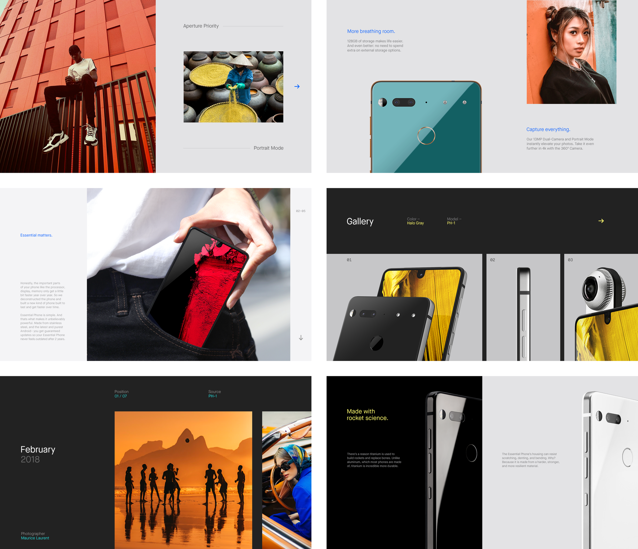 Essential Phone Website Design