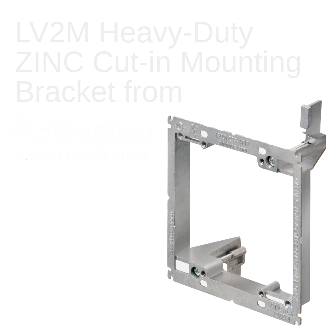 Arlington's Low Voltage Mounting Brackets are the time- and money saving solution for faster and easier mounting of Class 2 communications, computer and cable TV wiring.
