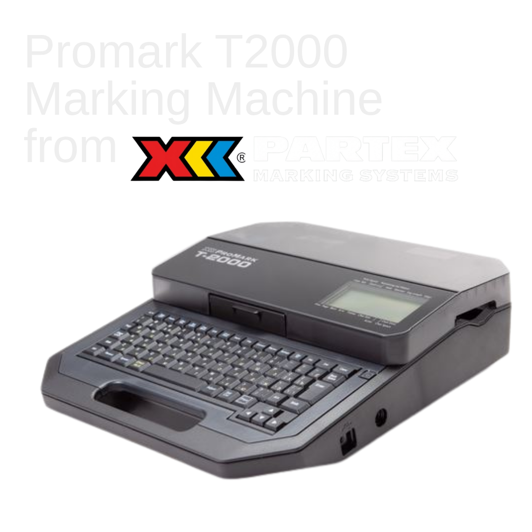 The PROMARK thermal transfer printer is a compact and portable marking machine for cable, wire and component marking. Mating, writing and editing profile from Partex. We are now very proud to present the Promark T-2000, a really strong sequel to our 