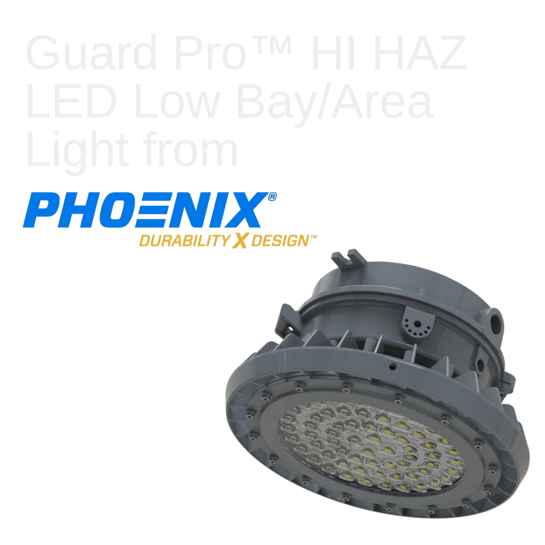 The Guard Pro HI is a hazardous rated LED floodlight offering exceptional performance, versatility, and safety. It is designed for installation at heavy industrial storage facilities, paper mills, water and wastewater treatment plants, offshore envir