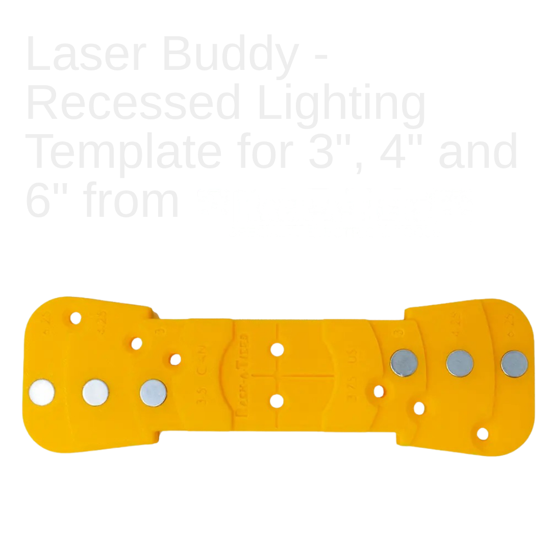 The easiest way to center recessed light plates.

Magnetically attaches to recessed light rough-in plates, aligning perfectly with your plumb laser for precise light positioning – no measuring, no guesswork.

Quick to attach, easy to remove, and high
