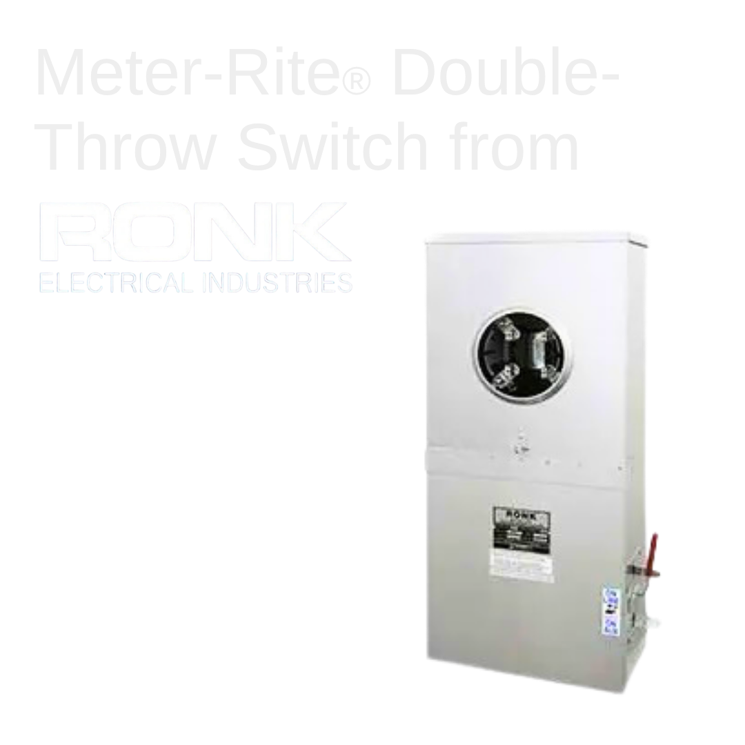 
The Meter-Rite® Double-Throw Switch by RONK is a dependable and durable solution for safely transferring power between two sources. Designed for applications where backup power is essential, this switch provides a reliable means of switching between