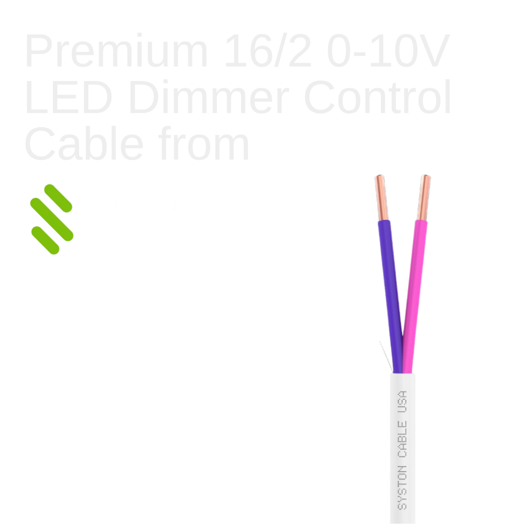 Our high quality low voltage dimming cables or lamp cables or LED lighting cables have a special color code (pink/purple) that makes it very easy to set up long term low voltage LED ballast wiring and connections