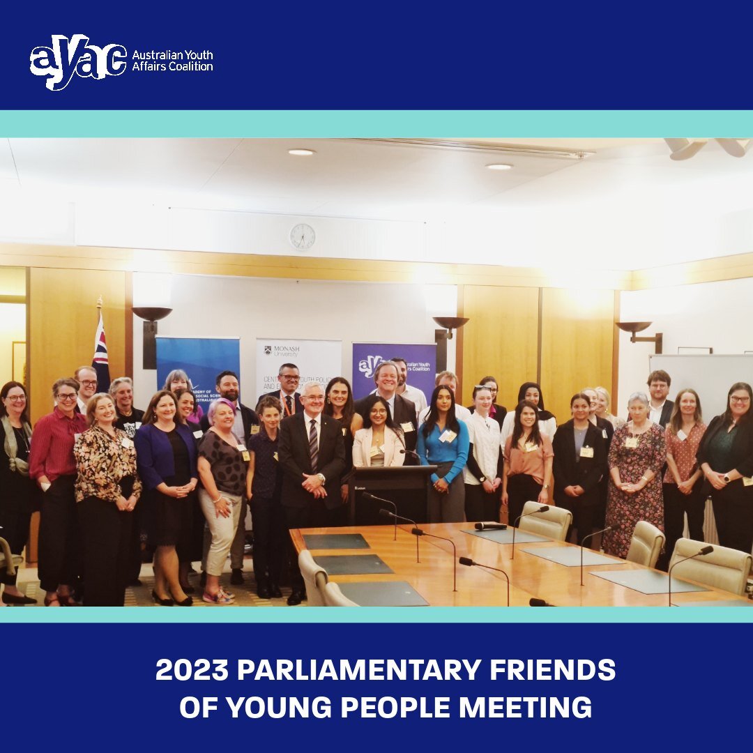 It's been an exciting week for AYAC! 💥

Yesterday, AYAC hosted the 2023 Parliamentary Friends of Young People (PFoYP) meeting on beautiful Ngunnawal country in Canberra, thanks to co-conveners @andrew.wilkie.mp and @makemayomatter 

Our day included