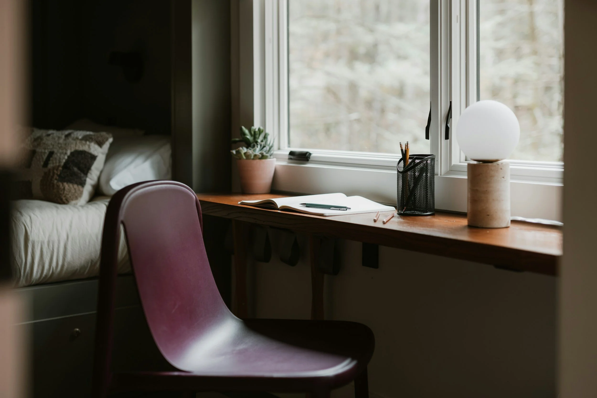 home office for peaceful online therapy appointment