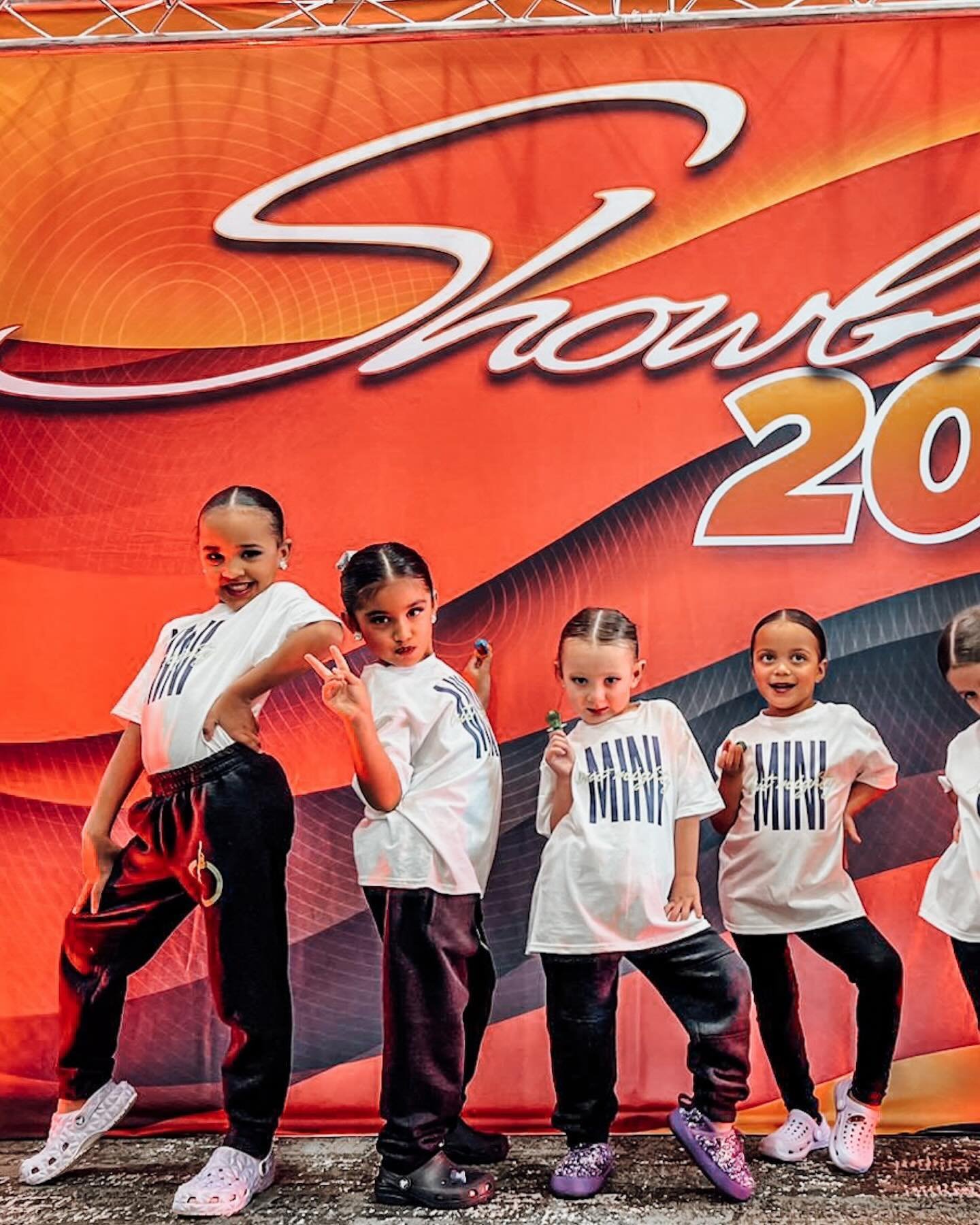 We could not be more proud of our mini but mighty dancers for &ldquo;showing&rdquo; up at @showbiztalent! We cannot wait to see what you bring to the stage at nationals!! 💜💚