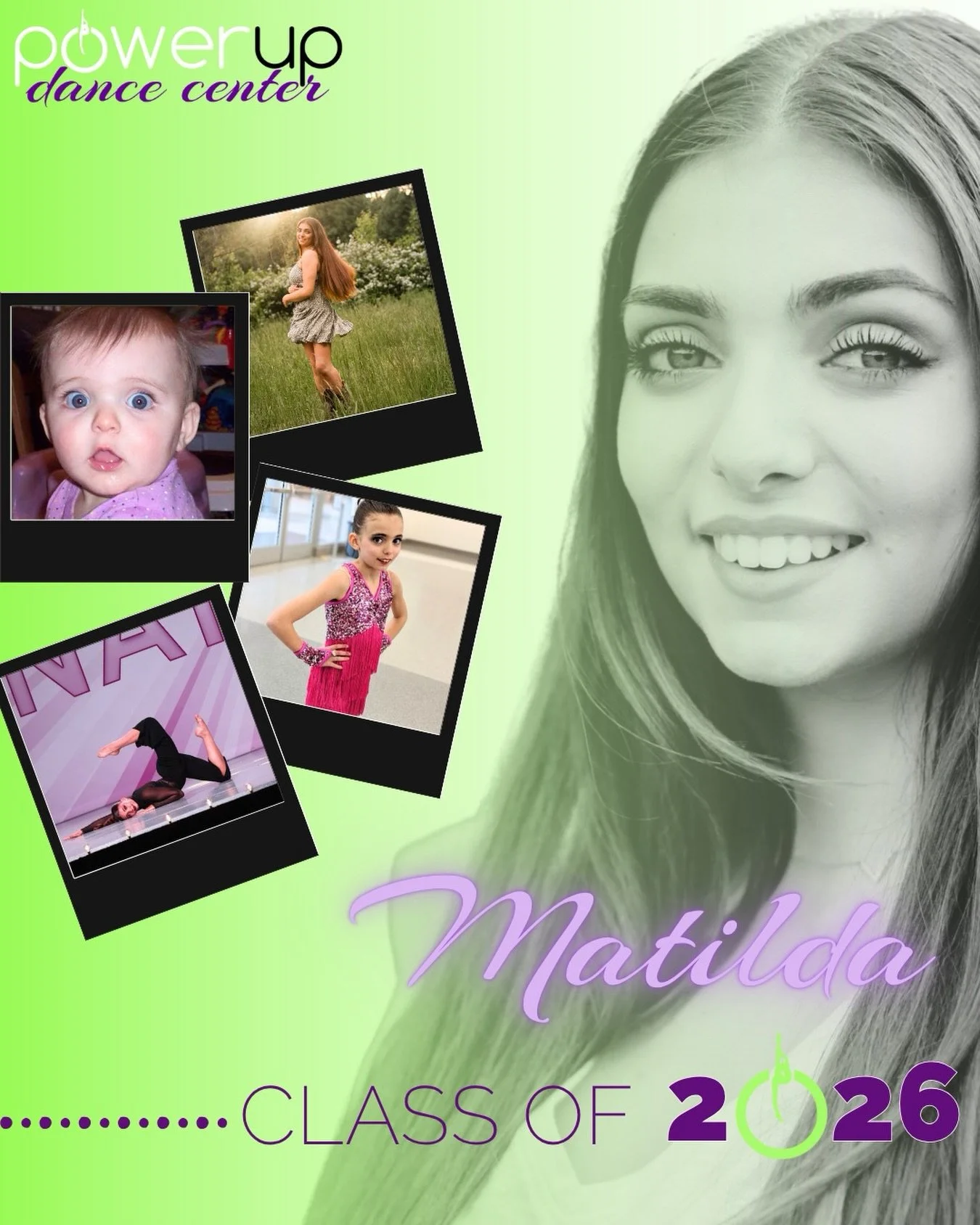 🎓 2026 SENIOR SPOTLIGHT 🎓

Matilda Brashears &bull; Broadneck High School
College: Louisiana State University
Major: Pre-Veterinary Medicine / Wildlife &amp; Fisheries
Years at PDC: 3
Favorite Dance: Check Please
Favorite PDC Memory: Team bonding B