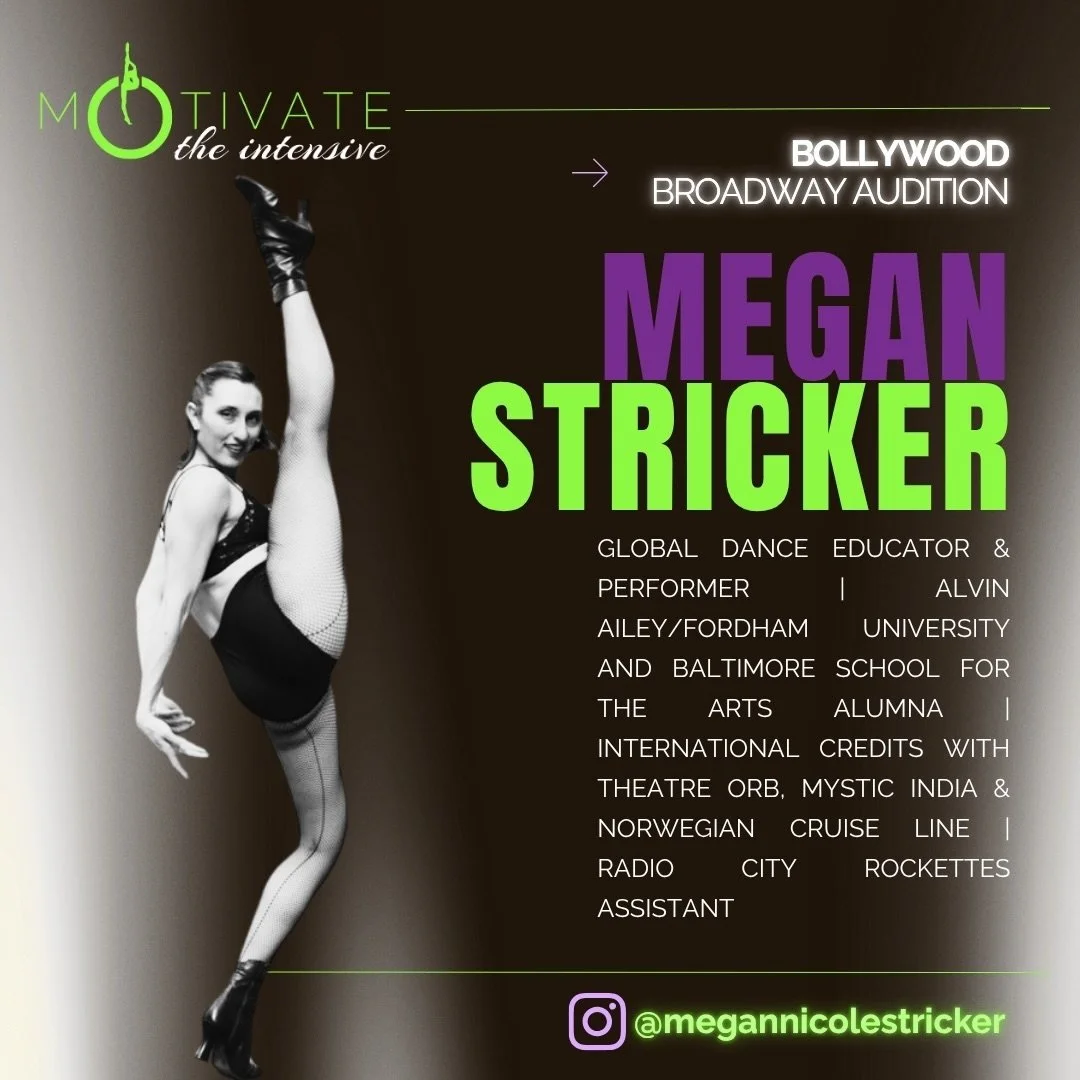 ⚡ mOTivate FACULTY SPOTLIGHT ⚡MEGAN STRICKER

A global educator and performer, Megan has toured internationally, performed at Theatre Orb in Tokyo, and assisted the Radio City Rockettes. She has shared her love of movement with dancers throughout the