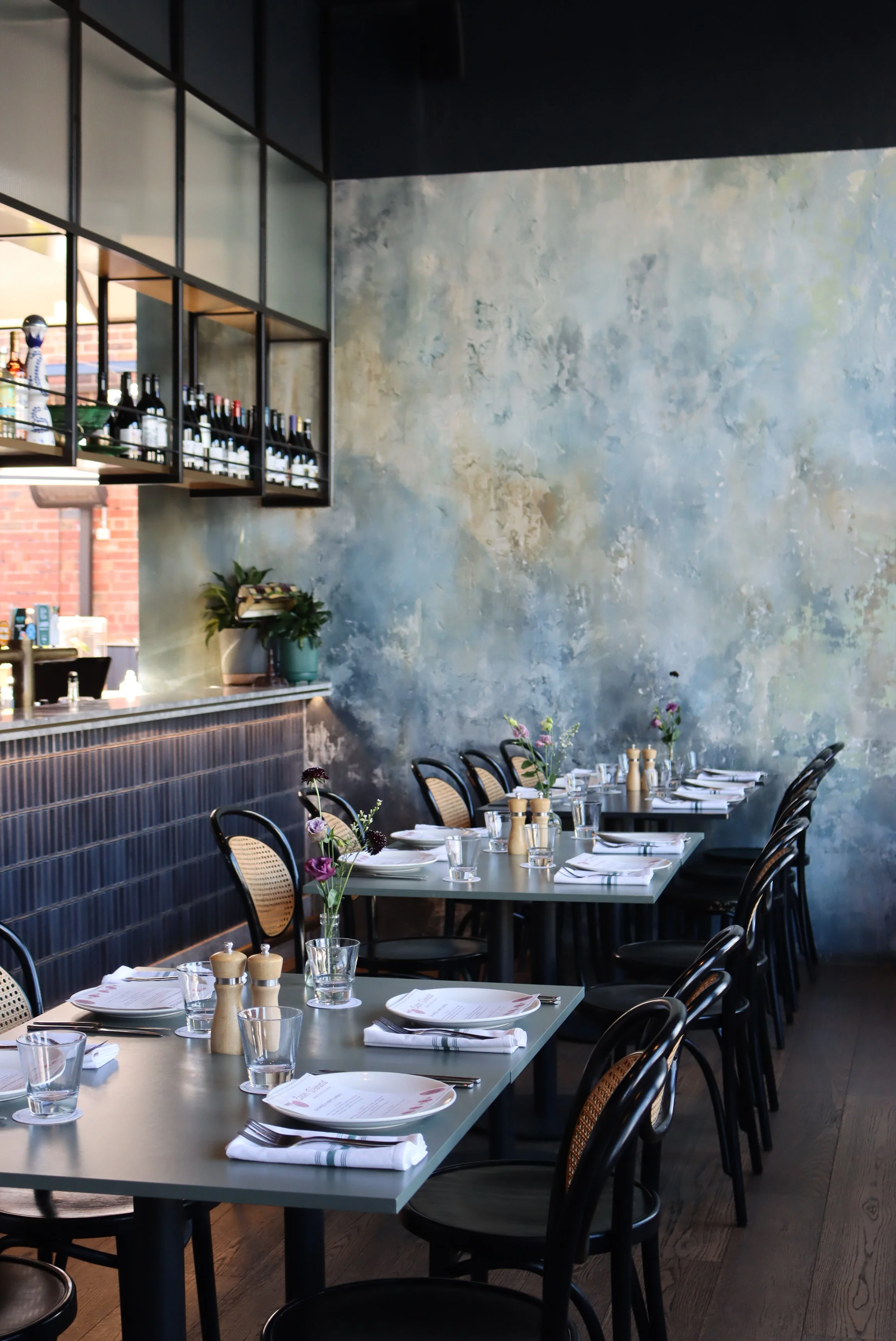 Front Bar set for a private celebration at Teller