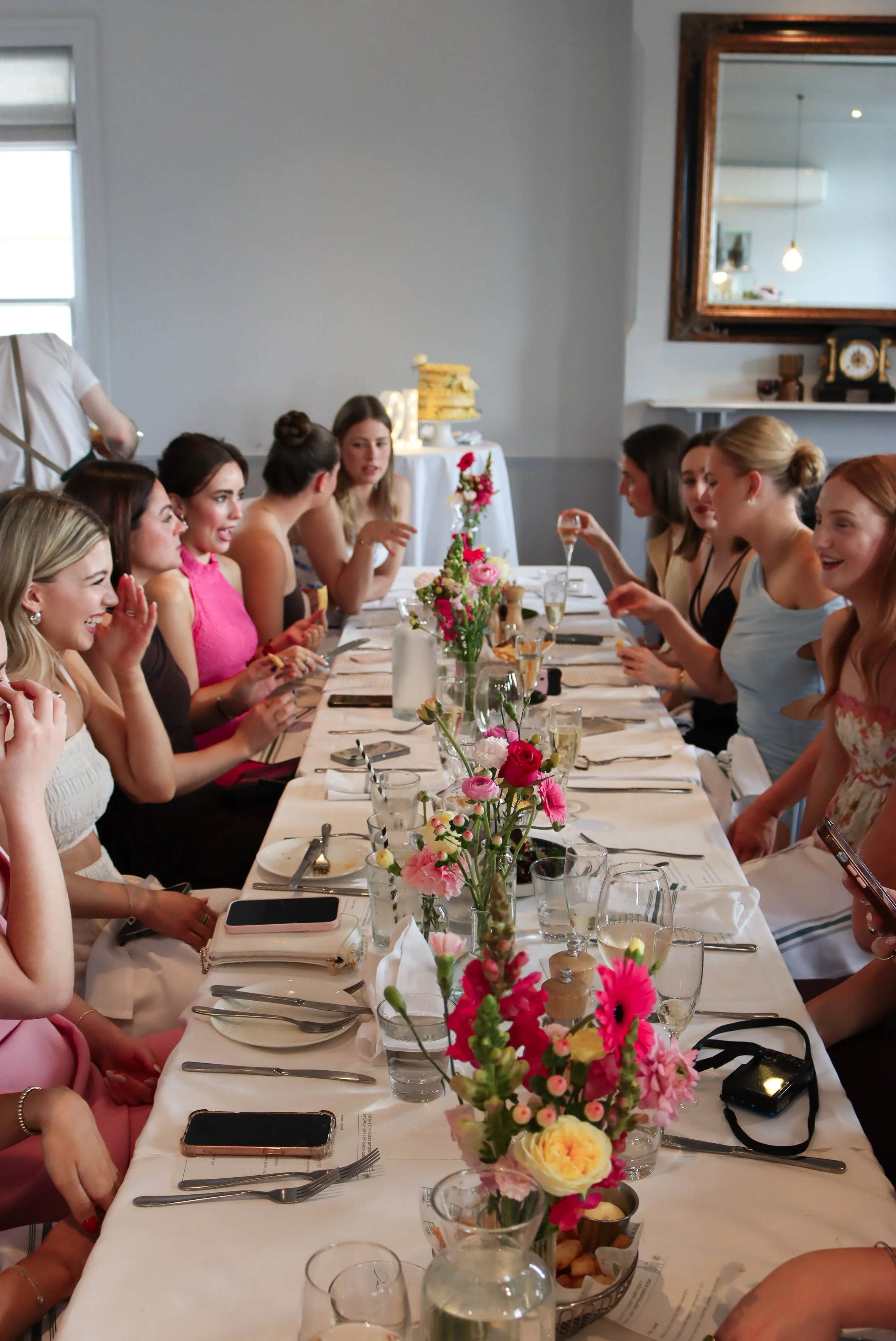 Wedding guests dining at Teller