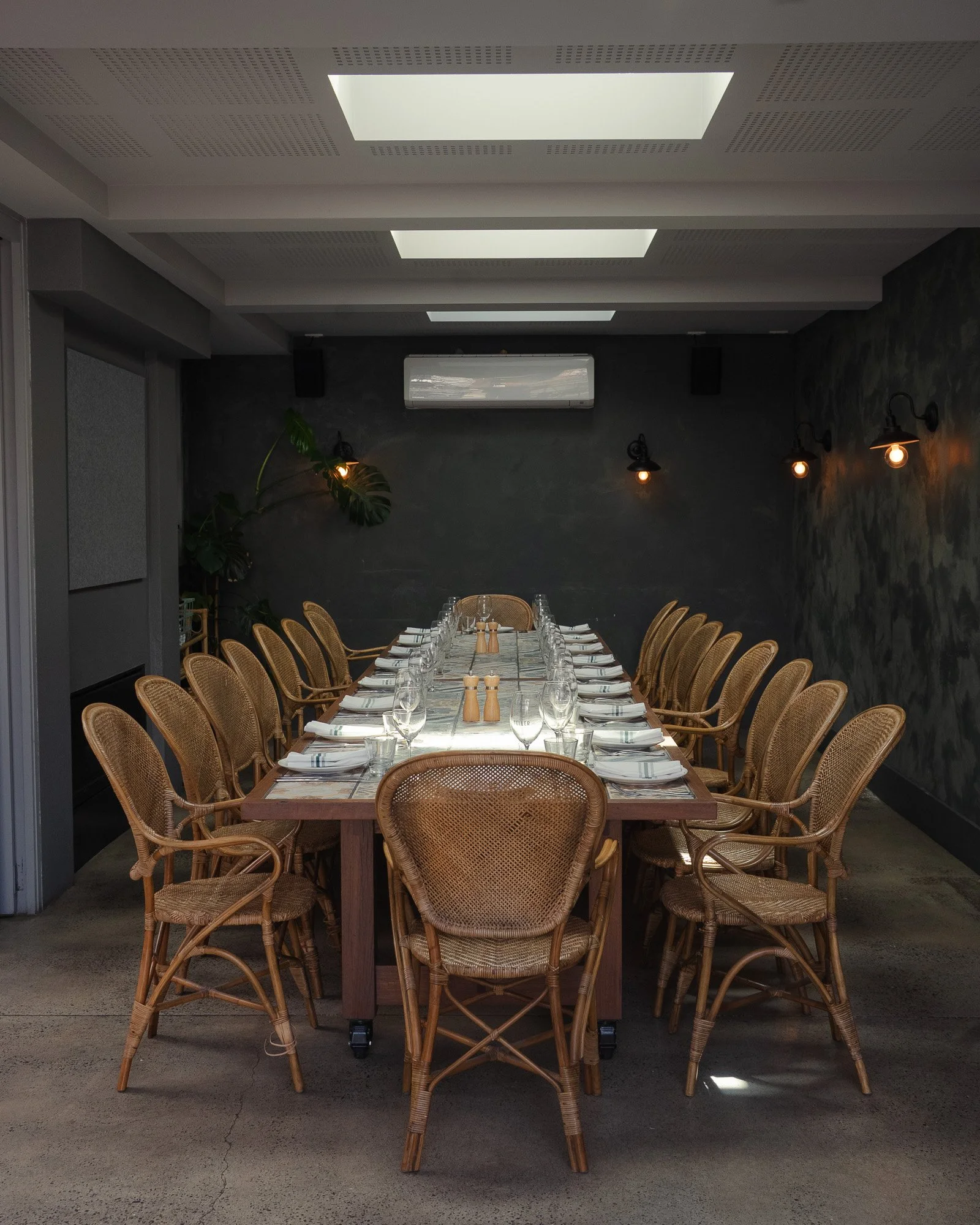 Private dining area at Teller