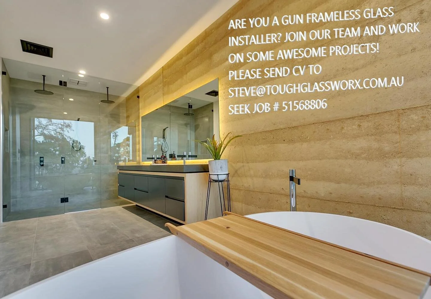 WE ARE HIRING! Please contact Steve via email: steve@toughglassworx.com.au