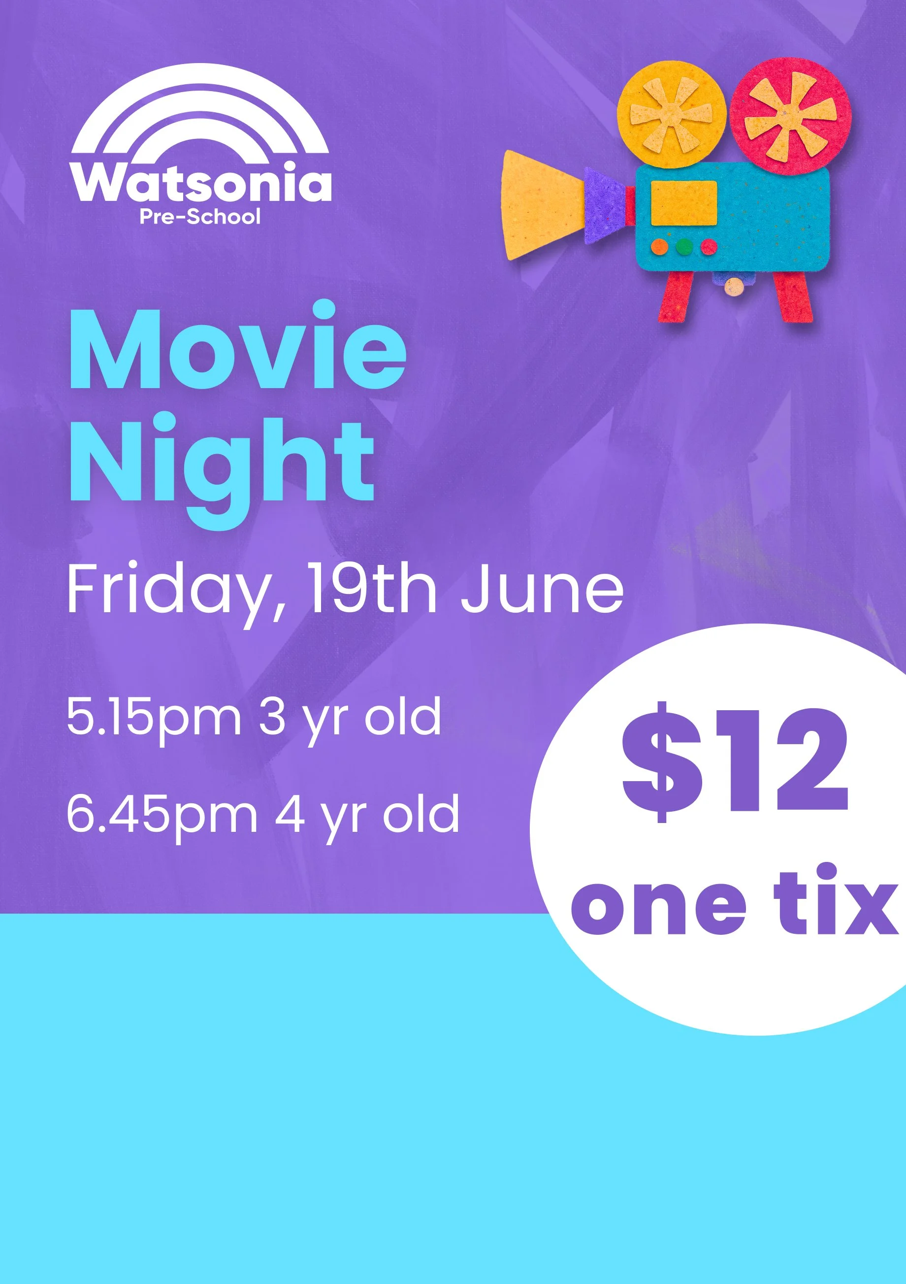 1  X Child Movie Night Ticket (Parent attends free)