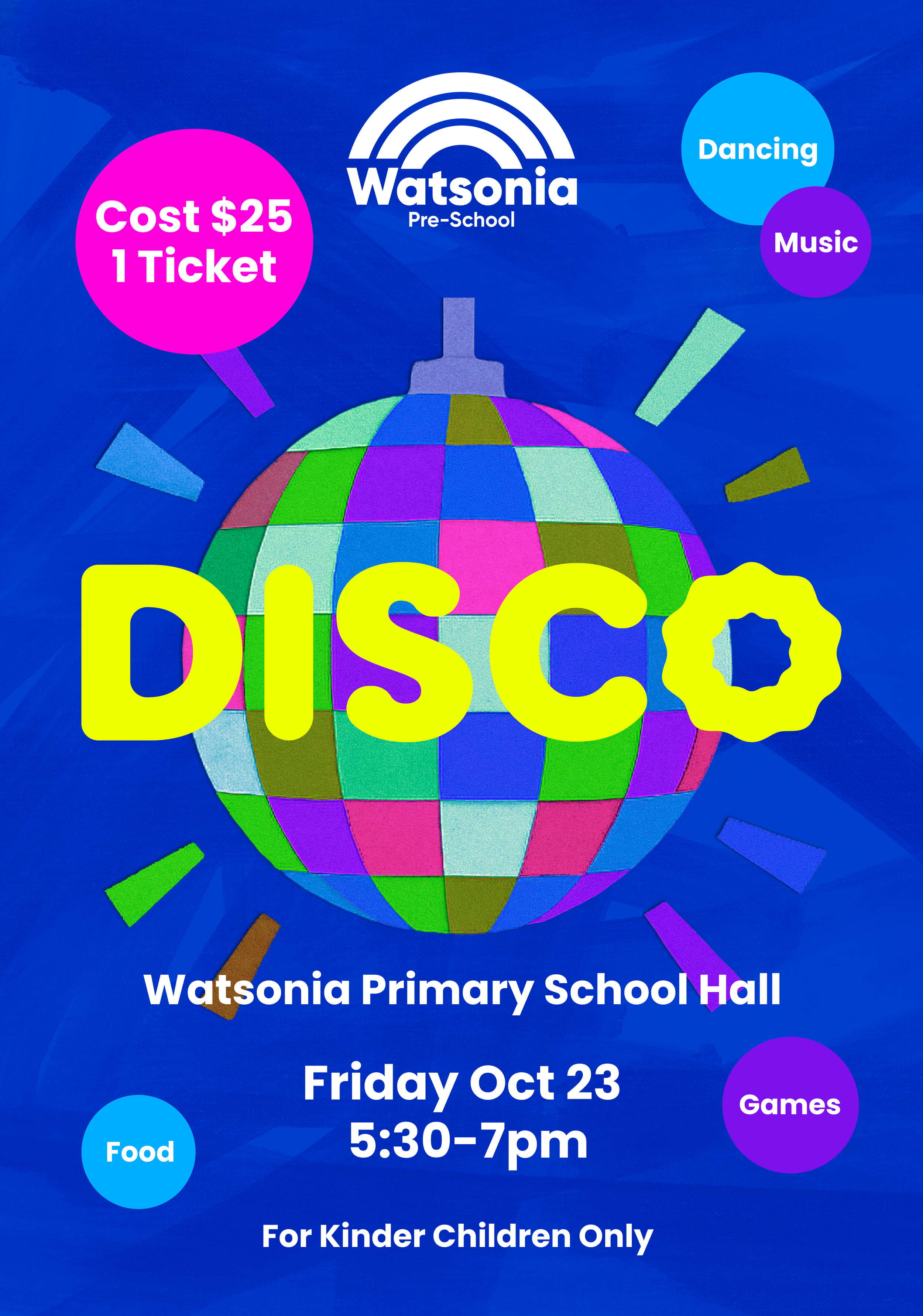 1 X Child Disco Ticket (Parent attends free)