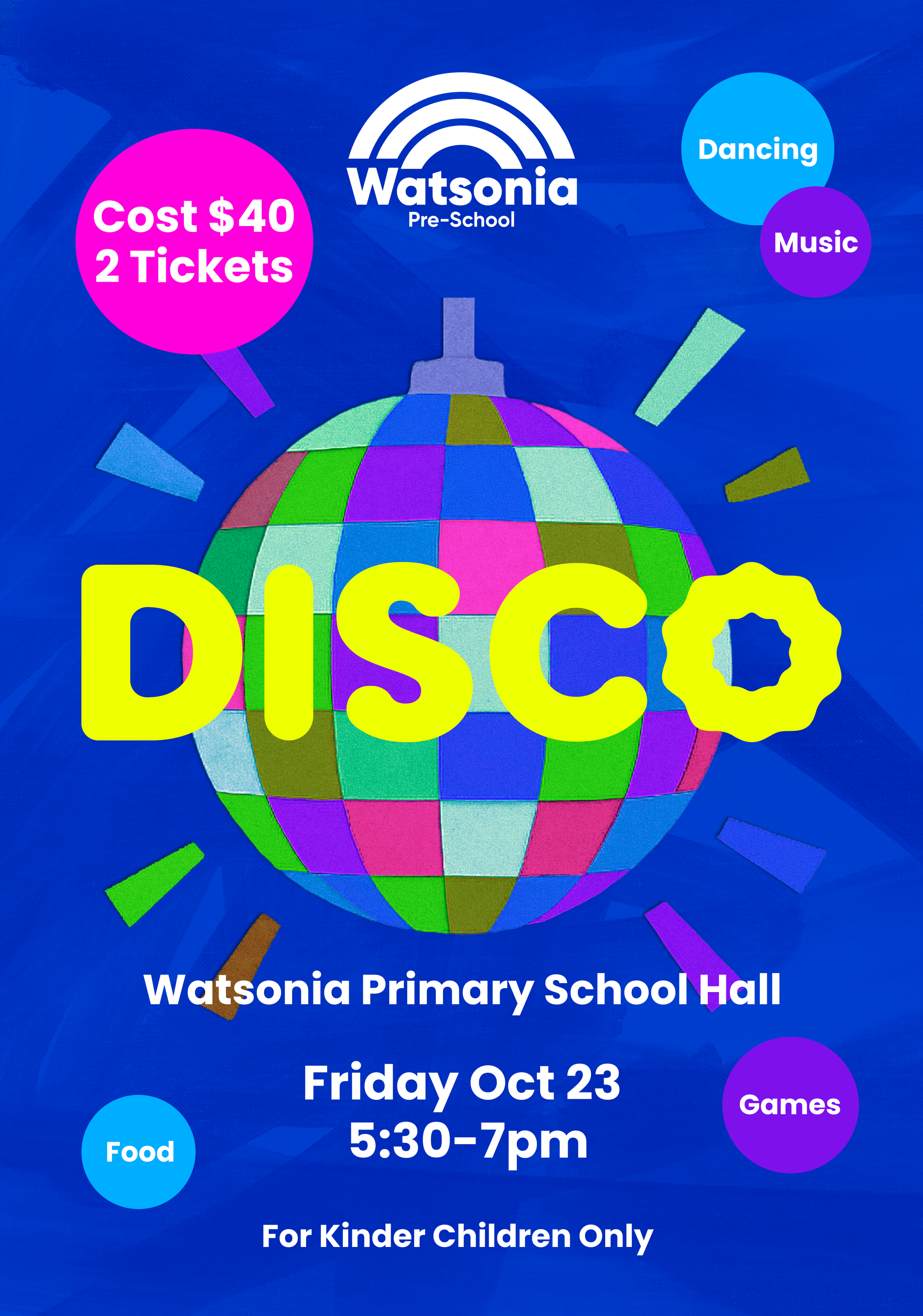2 X Child Disco Ticket (Parent attends free)