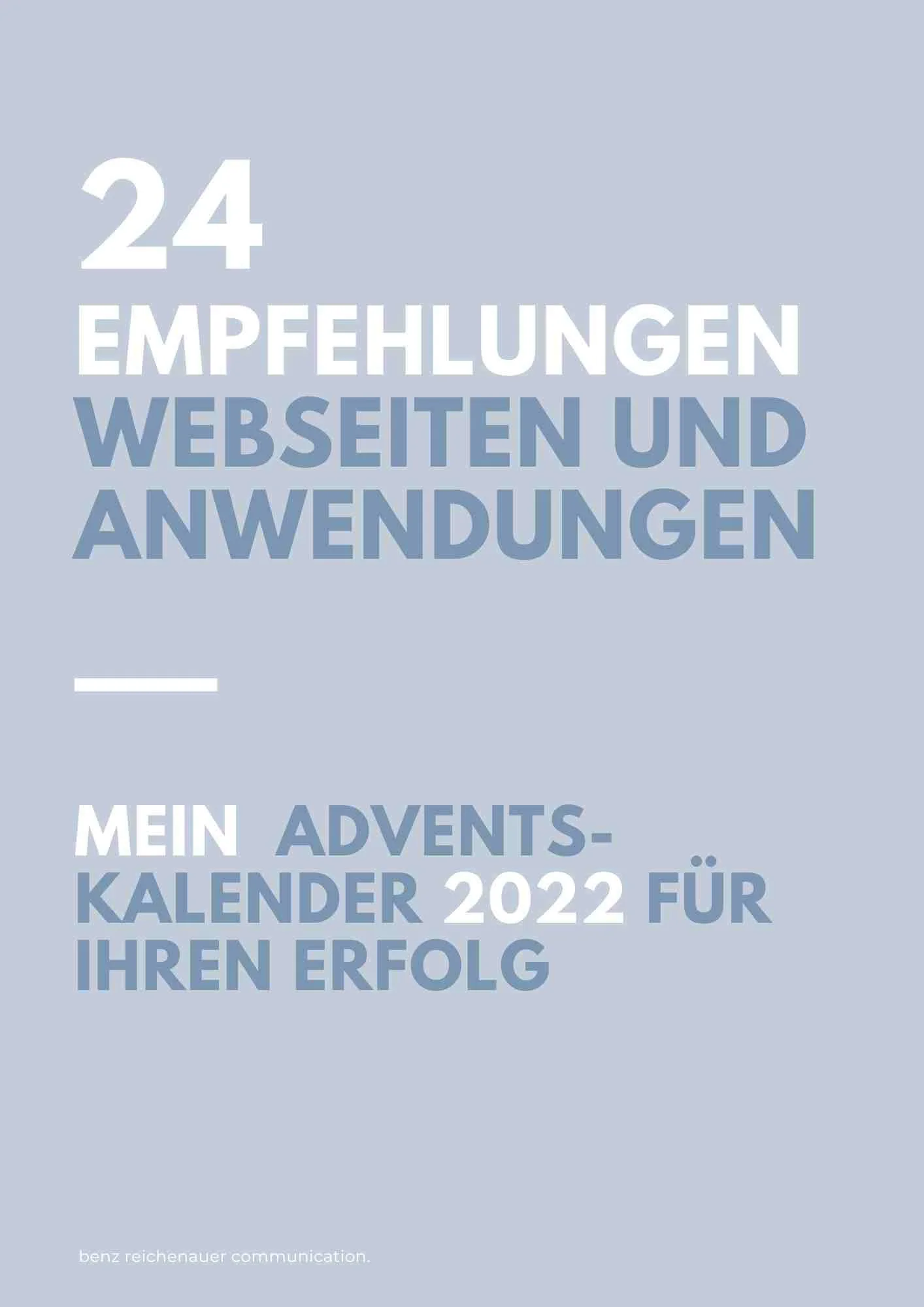 Adventskalender 2022 mit 24 Empfehlungen für Webseiten und Anwendungen