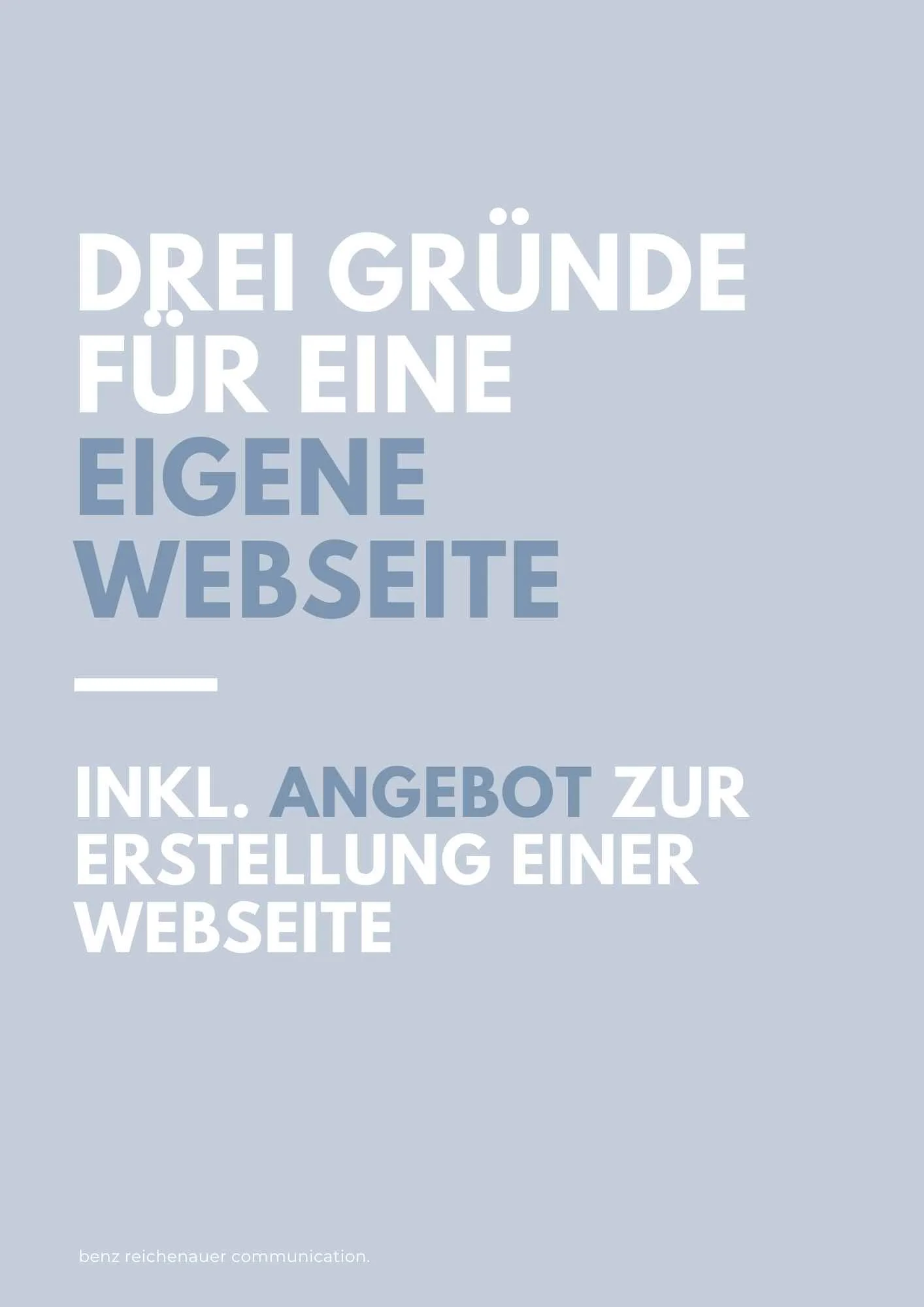 Drei Gründe für eine eigene Webseite inkl. Angebot