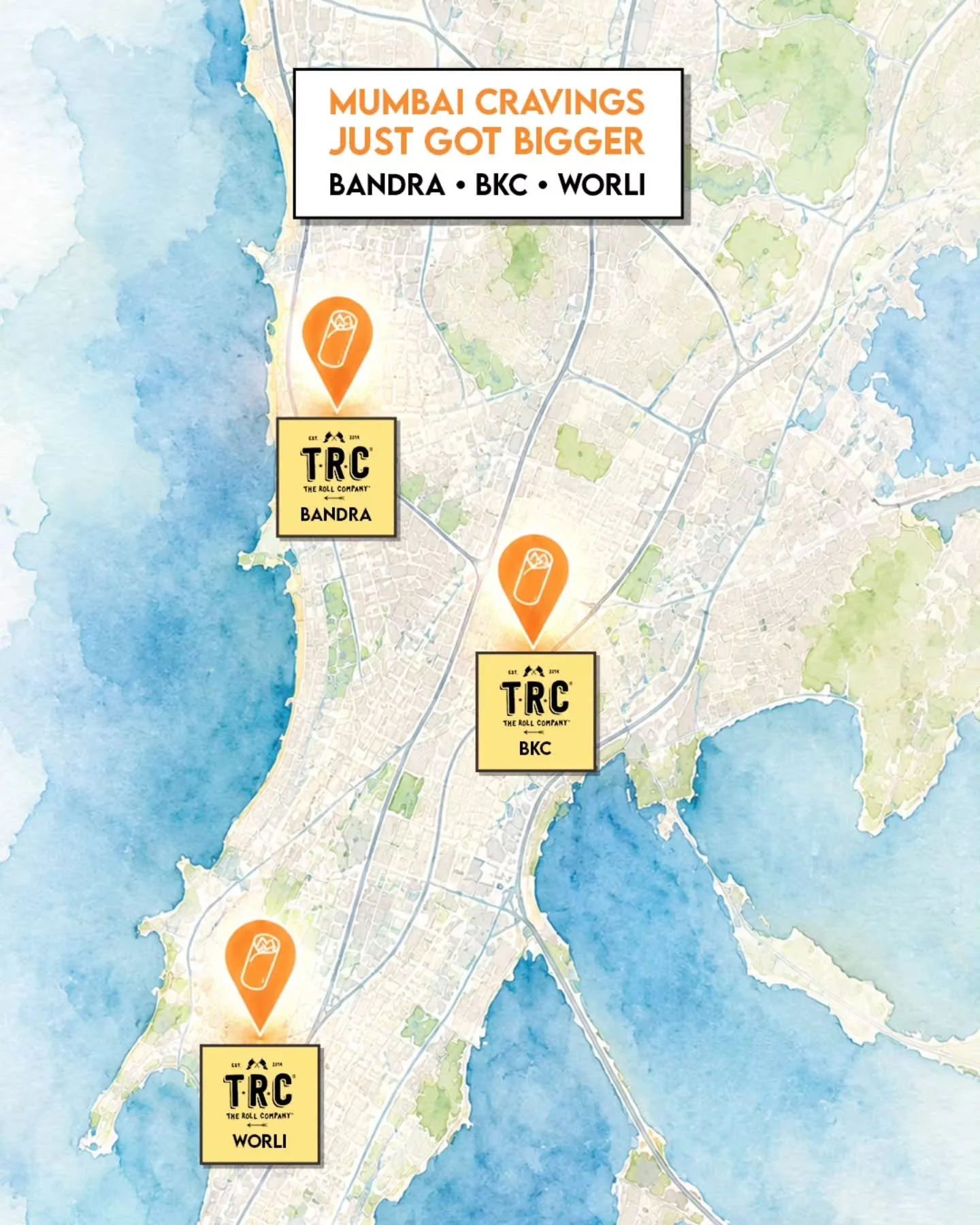 From late-night cravings to lunch breaks that turn into feast mode &mdash; TRC is rolling across the city.

Whether you&rsquo;re grabbing a quick bite at BKC, pulling up for comfort food scenes at Worli, or making your Bandra food run count at Bandra