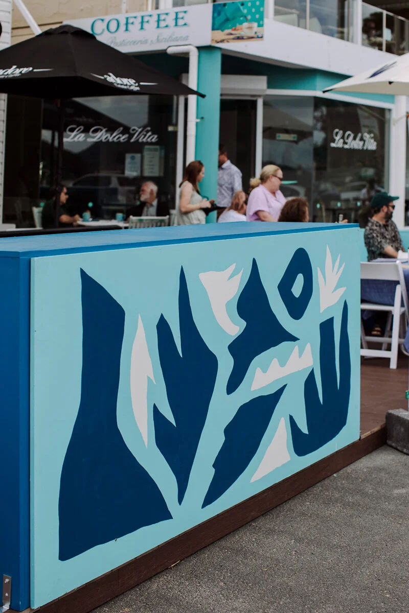 close up of mural artist work sean thomas bell