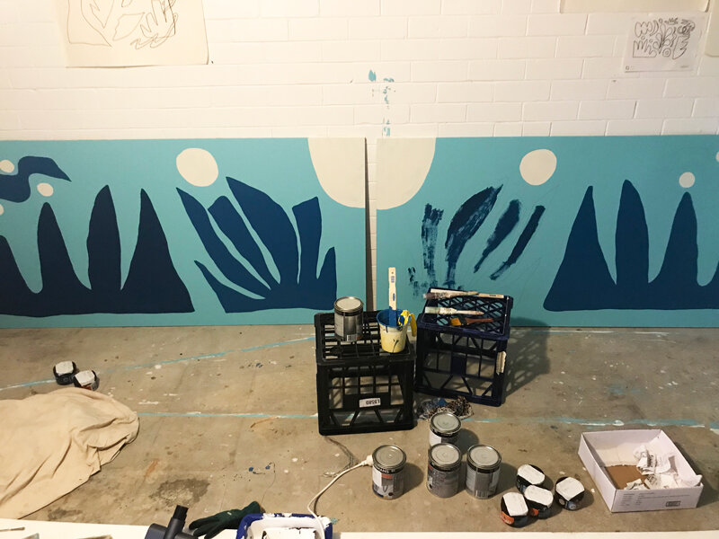 in the studio with newcastle mural artist sean thomas bell