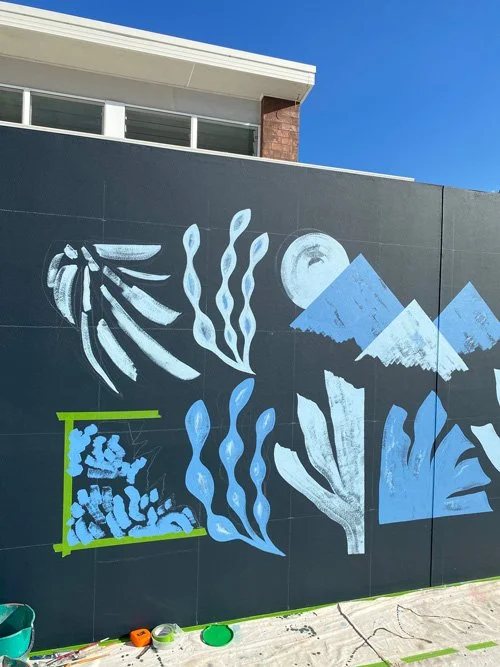 Mural being painted by Newcastle Street Artist Sean Thomas Bell