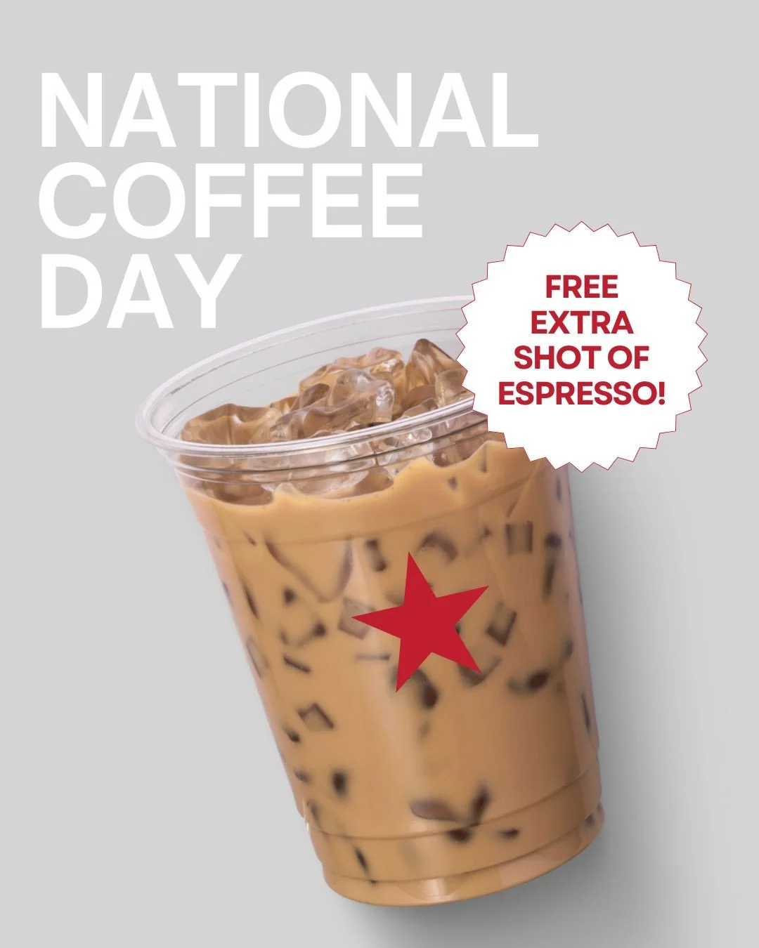 Happy National Coffee Day! 🎉 Swing by the drive-thru and we&rsquo;ll treat you to a FREE shot of espresso in your drink today. The perfect Monday pick me up ☕️🚗✨