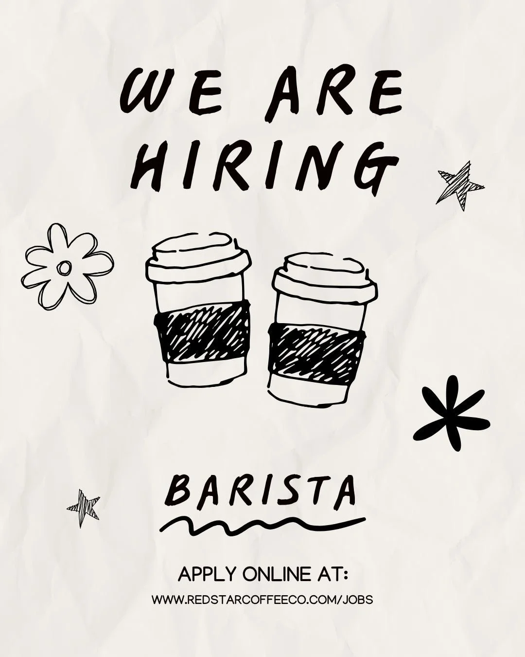 The best part of Red Star isn't the coffee... it's the people. ☕️❤️⁠
We're growing our team and looking for outgoing, hardworking baristas who love serving their community and creating great customer experiences.⁠
⁠
Think you'd be a good fit?�⁠
⁠
App