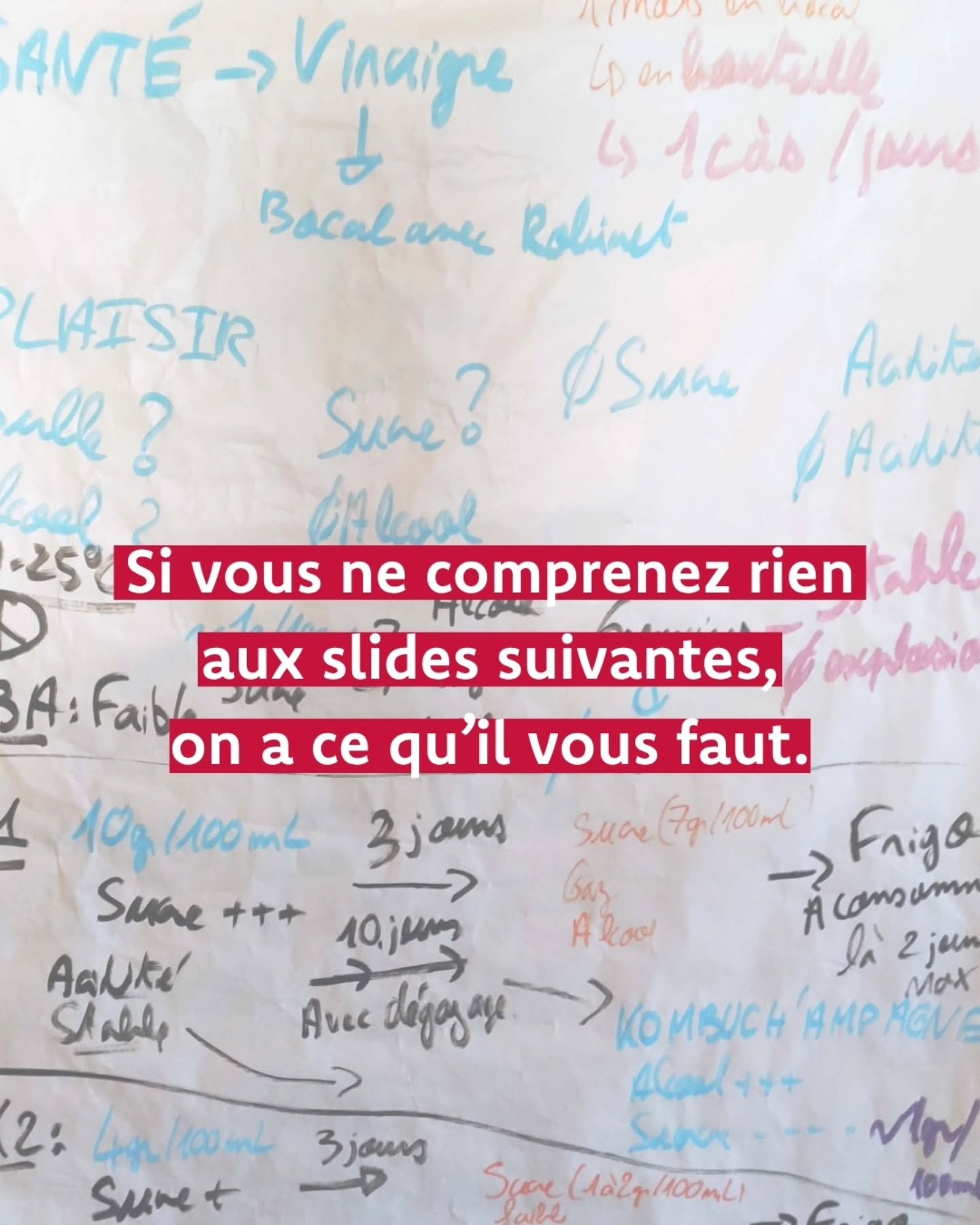 Rendez-vous en derni&egrave;re slide 😎

Si pour vous tout &ccedil;a n'est que du charabia, c'est normal ! Et si vous voulez y rem&eacute;dier et devenir des pros de fermentation, de levures et de saveurs, on vous attend &agrave; notre prochain ateli