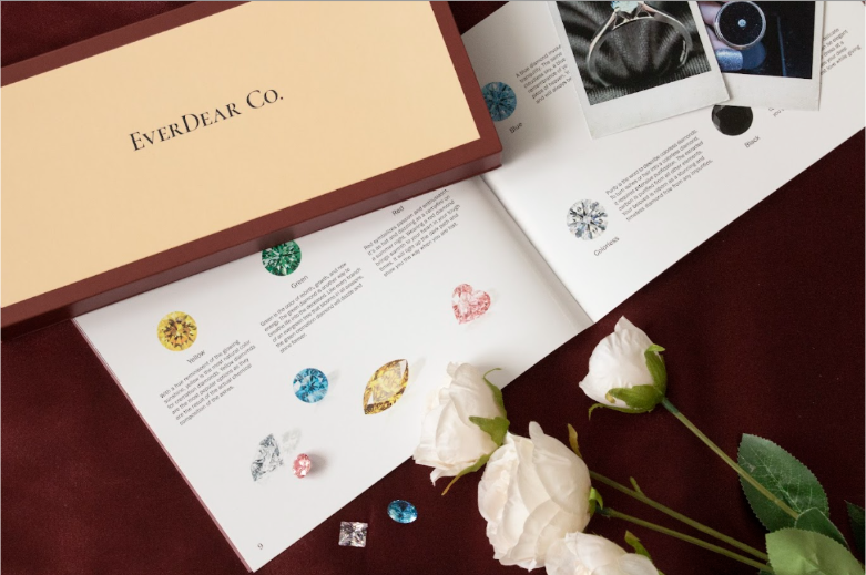 EverDear bietet eine große Auswahl an Diamantfarben und -schliffen