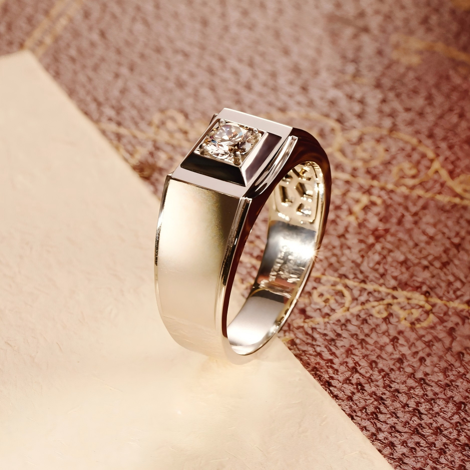 Kremationsdiamant Männerring -- R2217