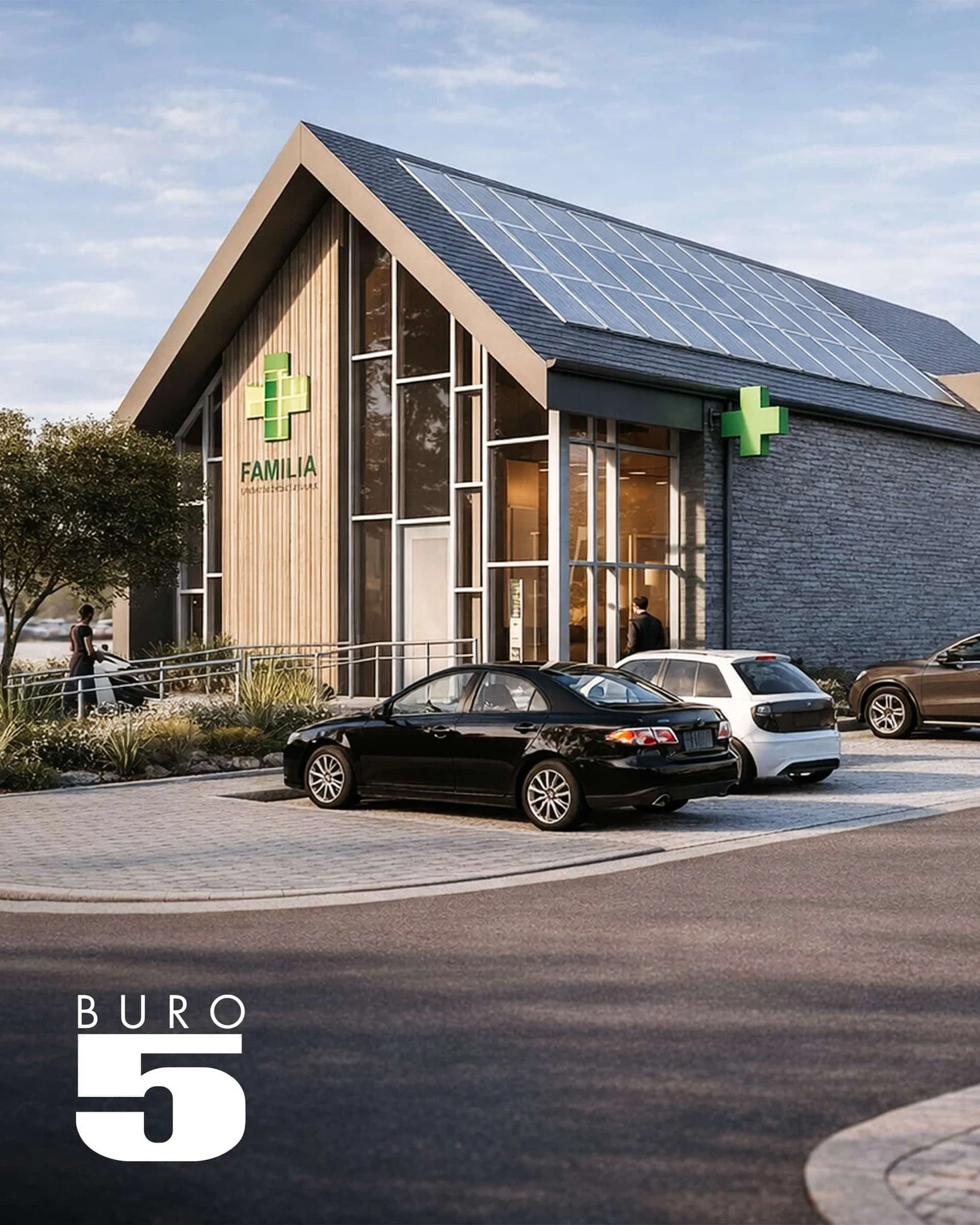 Nous accompagnons la conception d&rsquo;une nouvelle pharmacie.

Pens&eacute; dans une logique d&rsquo;int&eacute;gration urbaine, le b&acirc;timent reprend les gabarits des constructions voisines tout en affirmant une identit&eacute; contemporaine, 