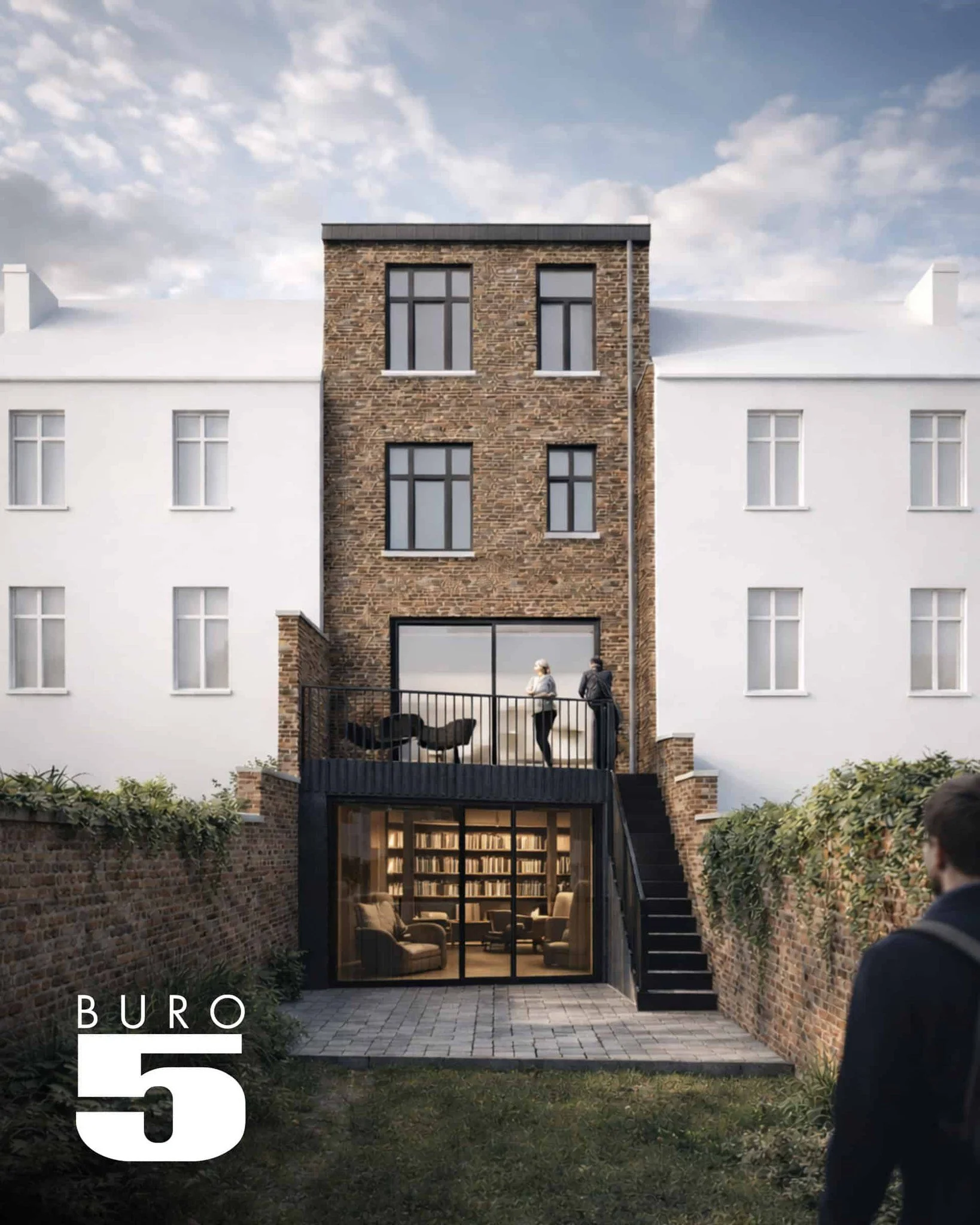 Nouvelle transformation en cours &agrave; Li&egrave;ge, dans le quartier des Vennes, pens&eacute;e pour reconnecter les espaces de vie au jardin.

La volum&eacute;trie est guid&eacute;e par les murs mitoyens existants, g&eacute;n&eacute;rant une lign