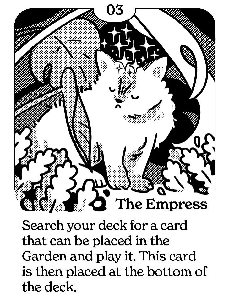 Close up look at some of the cards I did for the special addition of Tarot Waffles TCG! So happy with how these Illustrations come out! 

Which one is your fav?👀