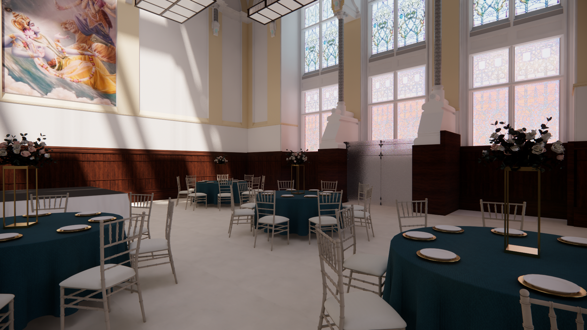 Main Hall - View 6 - view of main hall showing stair lobby