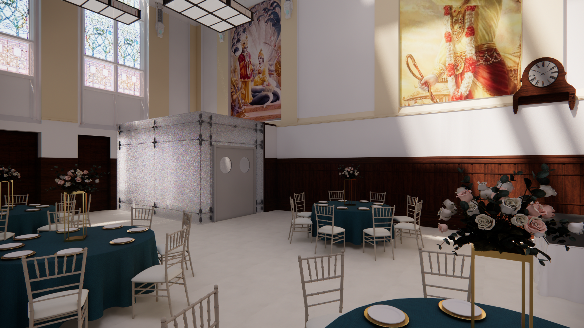 Main Hall - View 5 - view of main hall showing serving area